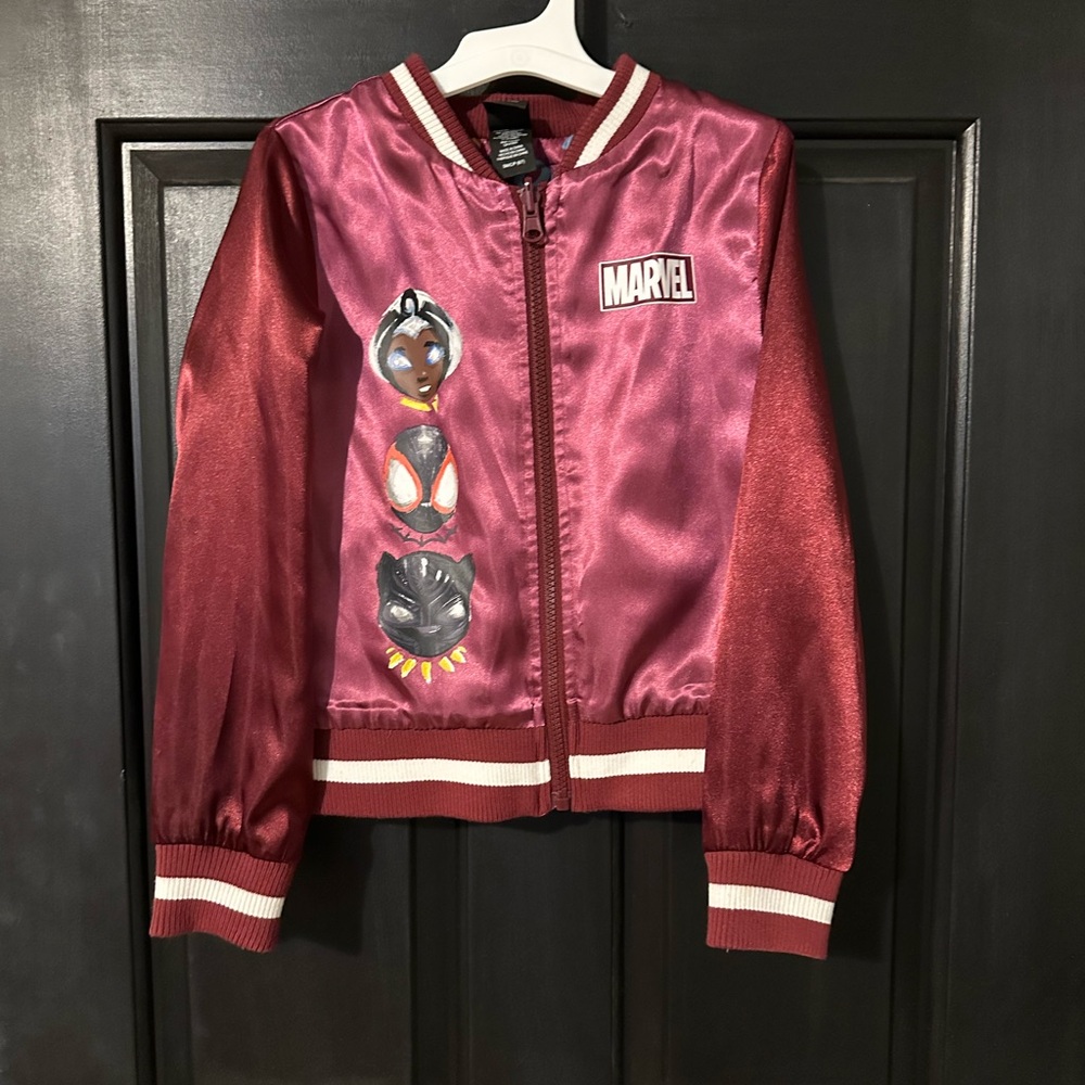 Marvel Bomber Jacket — Reversible — Girls Size Small (6/7)